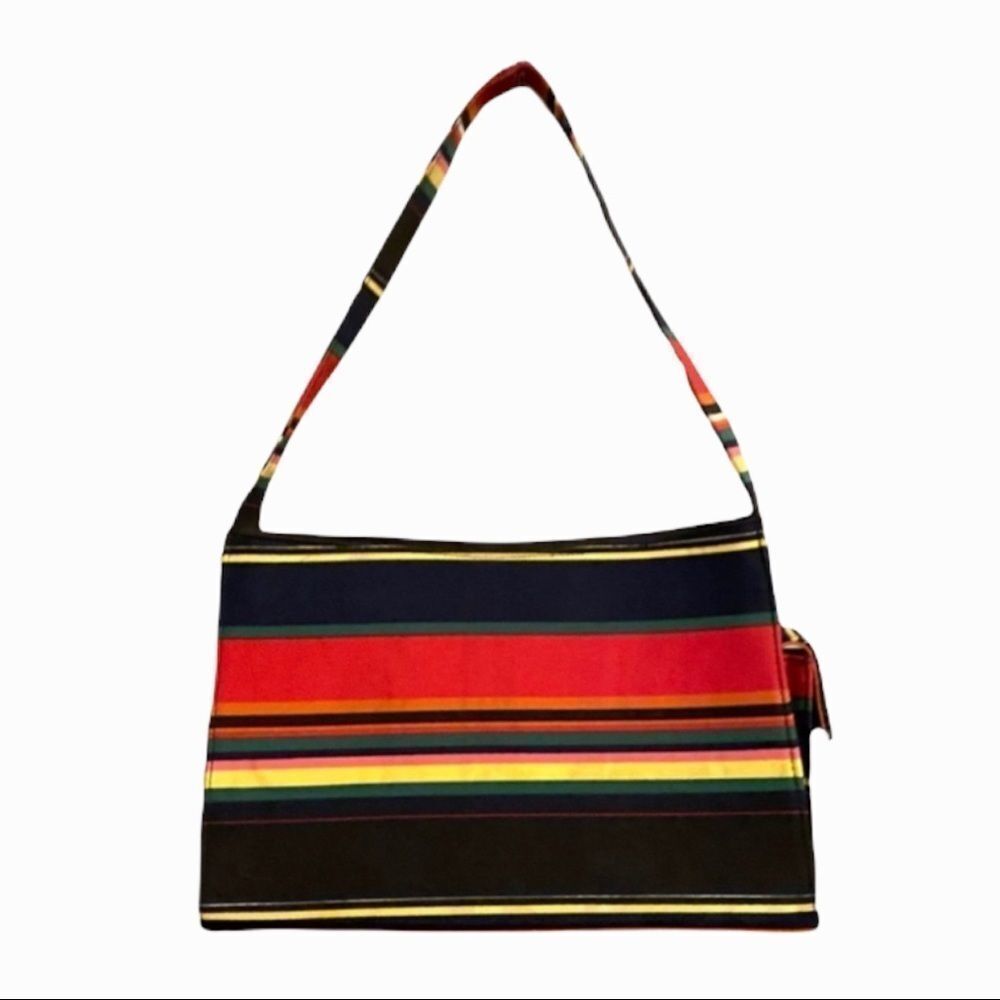 Multicolored rectangle shoulder bag